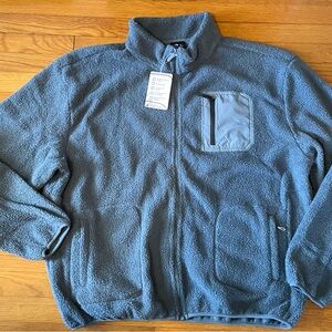 NWT Blue Warm Zip Up Sweater shirt Sweater Size 2XL Urban Running Shirt Warm